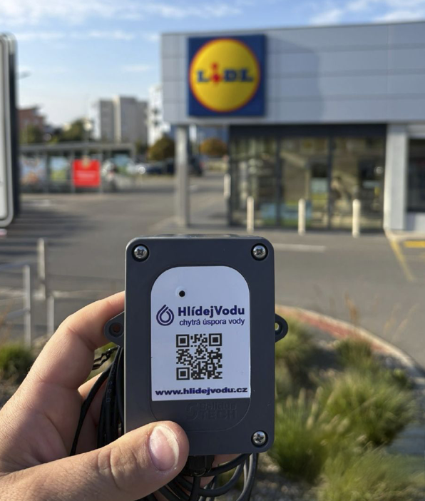 LIDL – zařízení HlídejVodu na pobočce